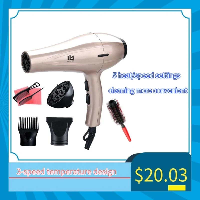 

Professional Salon Hair Dryer 2 In 1 Wind Hot Dryer Negative Ionic Hair Blow Dryer Strong Hot Air Brush Hair Dryers 2000W F35