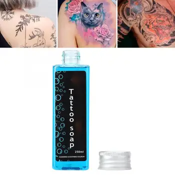 

250ml Tattoo Aftercare Solution Cleaning Process Liquid Blue Soap Tattoo Accessories