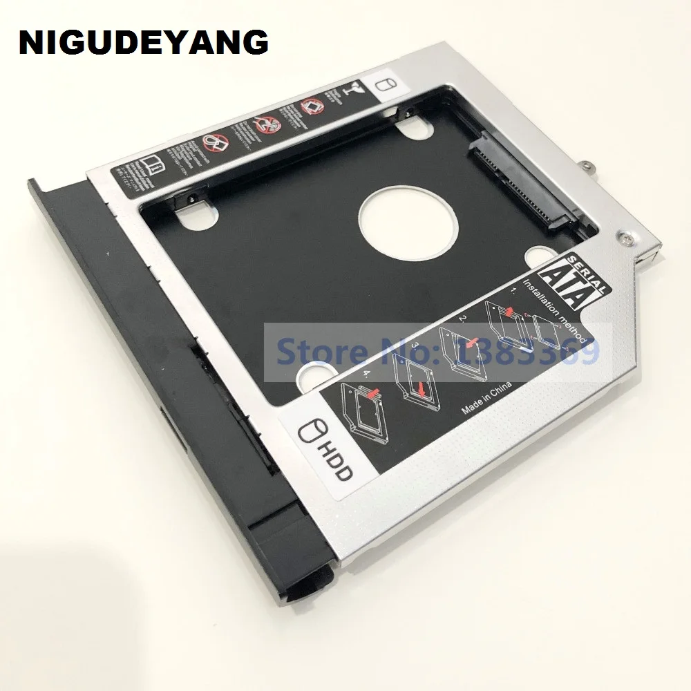 SATA 2nd Hard Drive SSD HDD Module Caddy Adapter for Lenovo Ideapad 300 300-15 300-15ibr 300-15ISK Series With Bezel and Bracket