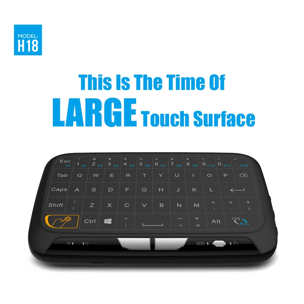 H18 2,4 ГГц Беспроводная перезаряжаемая клавиатура и тачпад комбо для ПК Smart tv Android#20