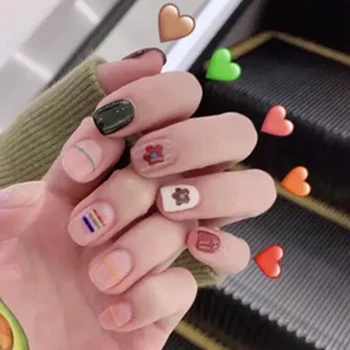 

1 PC Fashion Beautiful Nail Stickers Rainbows Color Sweet Cute Nail Sticker Flower Pattern Nail Sticker 12.5cm*6.7cm Women