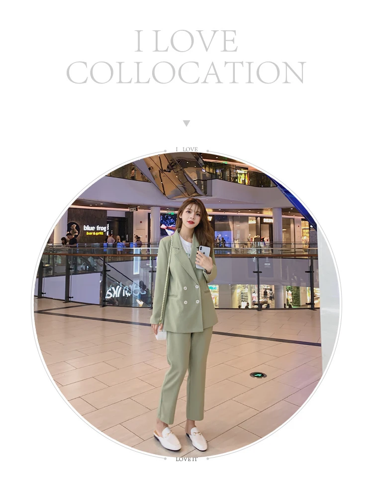VIDEO+ Photo Shoot 9607# Online Celebrity Small Suit Two-Piece Set Loose Korean-style Fashion Casual Suit Female Autumn
