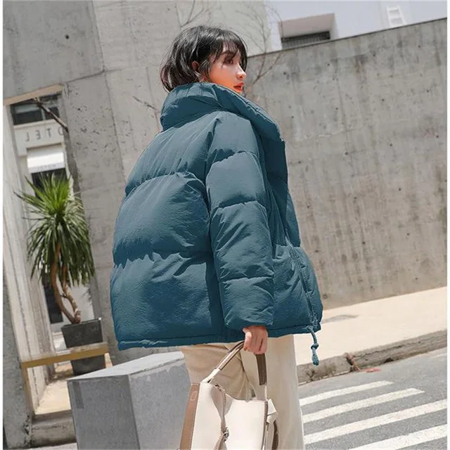 Осенне-зимняя женская куртка из хлопка, короткая теплая парка большого размера в Корейском стиле BF Harajuku, плотное пальто, верхняя одежда