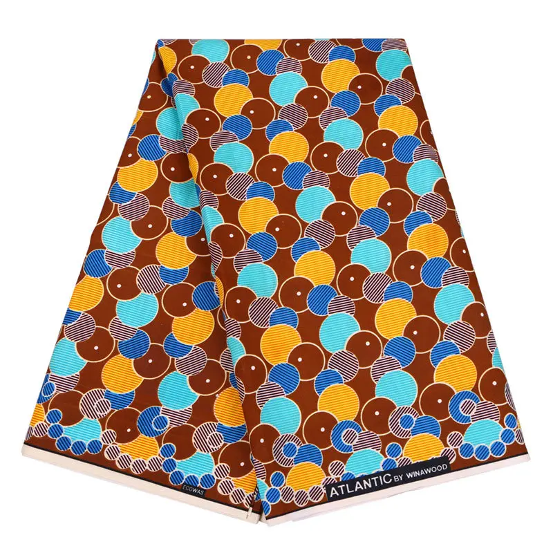 African Print Fabric Real Wax Dot Textile Sewing Dress Tissu Toy Patchwork Loincloth Designer Pagne 100% Polyester High Quality