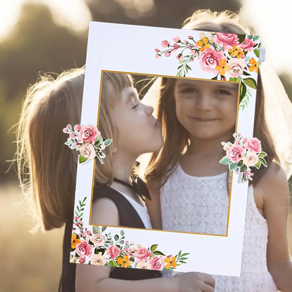 

1pc Wedding Decor Photo Booth Props Big Frame Tea Party Summer Spring Decor Flower Cool Photo Supplies