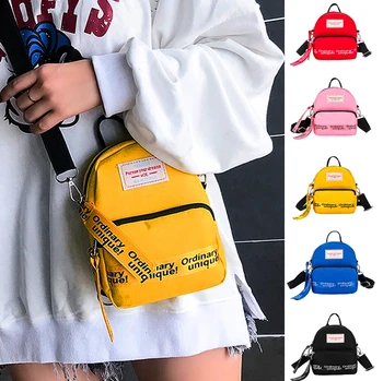 

Mini Shoulder Bags Nylon Casual Street Soft Phone Mini Purse Zipper Purses And Bags 2020 New Crossbody Messenger Bags T14