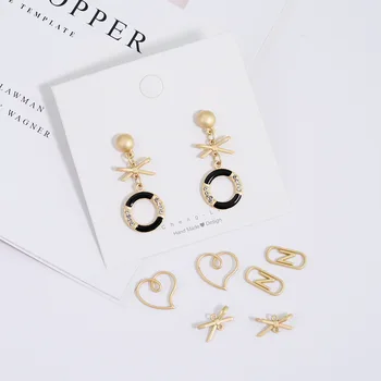 

New style 50pcs/lot geometry hearts/bow/ovals shape matte alloy floating locekt charms diy jewelry earring accessory