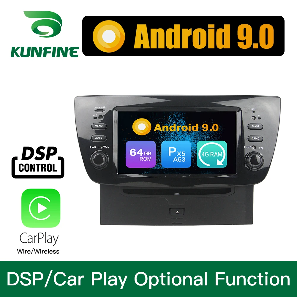 Best Android 9.0 Octa Core 4GB RAM 64GB Rom Car DVD GPS Multimedia Player Car Stereo for Fait DOBLO 2010-2015 Deckless Radio WIFI 1