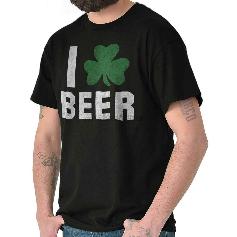 Забавная рубашка с надписью Love Beer крутая Классическая футболка St paфокусы подарок