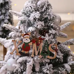 1 шт. подарок креативные Рождественские Подвески Рождественская елка украшения «сделай сам» деревянные поделки для дома детей