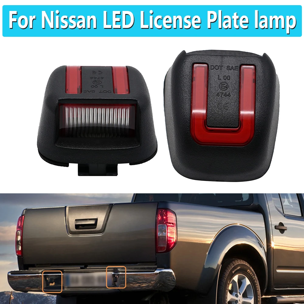 1 пара светодиодных ламп для номерного знака Nissan Titan Xterra Armada Frontier Navara D40 Suzuki Equator |