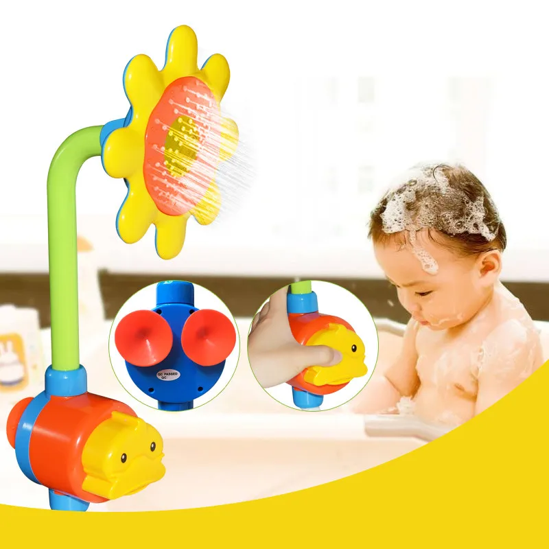 

Baby Happy ванный смеситель для душа Подсолнух спрей водные игрушки Смешные Игрушки для ванны для детей водные игрушки
