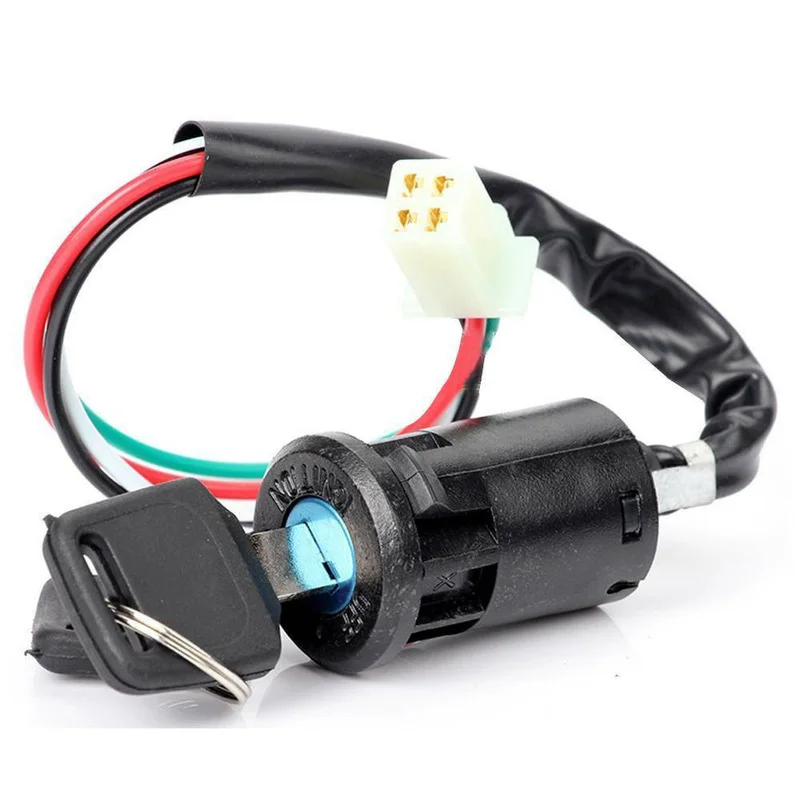 Motorcycle Keys Motorcycle Key Accessories Universal Motorbike Motorcycle Ignition Switch +2 Keys for Honda Kawasaki ATV Moto Accessories Motorbike Start Switch Door Locks