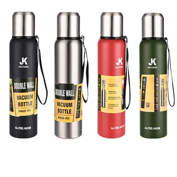 

750/1000/1500ml Stainless Steel Outdoor Thermoses Portable Large Capacity Insulated Cup Coffee Tea Military Style Vacuum Flask