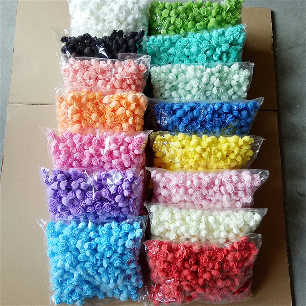 Lot 500Pcs Diameter 3cm Foam Rose Artificial Flowers Gifts Box Diy Wedding Christmas Home Decor art materials | Дом и сад