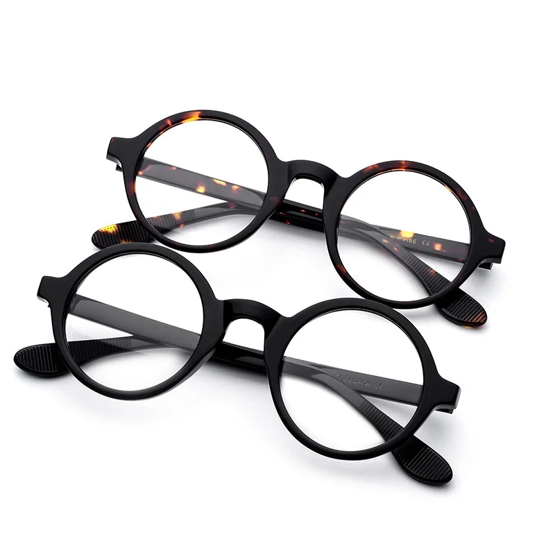 Evove 42mm Round Eyeglasses Frame Men Small Glasses Acetate Eyewear