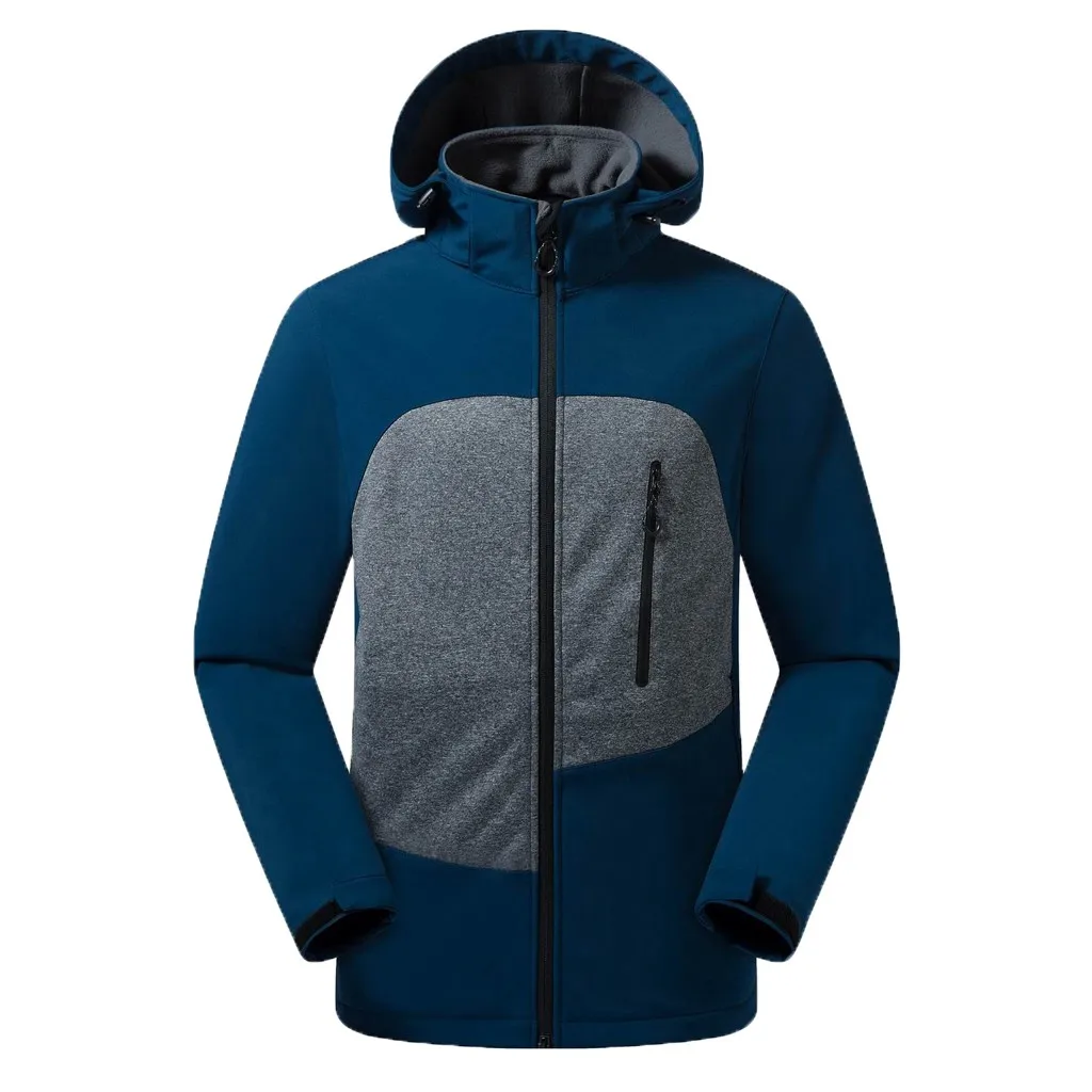 Весенне-осенние мужские флисовые походные куртки мужские уличные походные зимние повседневные модные водонепроницаемые теплые спортивные уличные пальто# F