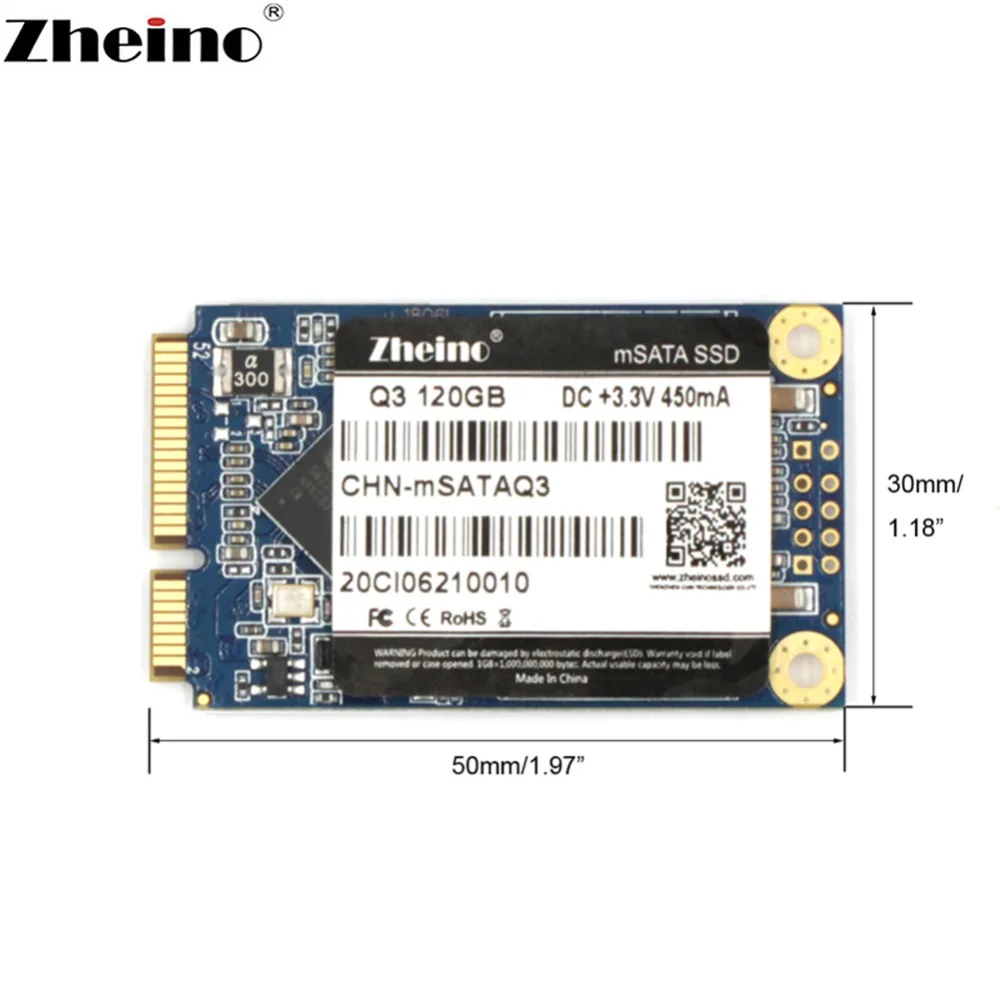Zheino mSATA SSD 120 ГБ 240 ГБ 480 ГБ 128 ГБ 256 512 1 ТБ 6 ГБ/сек. мини SATA Внутренний твердотельный диск тормозные диски для ноутбука, настольного компьютера