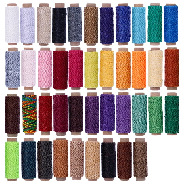 Polyester Waxed Color Thread Leather Stitching  Thread Sewing Leather Hand  - 4pcs - Aliexpress