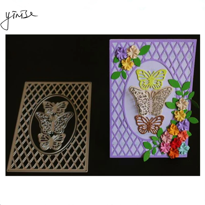 

YINISE Metal Cutting Dies For Scrapbooking Stencils BUTTERFLY COVER DIE CUT DIY Album Cards Decoration Embossing Folder Die Cuts