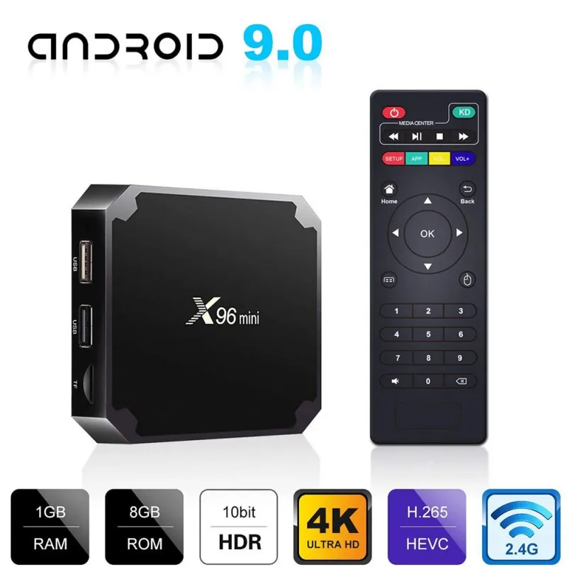 ТВ-приставка X96 mini 1 Гб + 8 ГБ/2 ГБ 16 KD 4K * 2K WIFI мультимедийный проигрыватель 2020 |