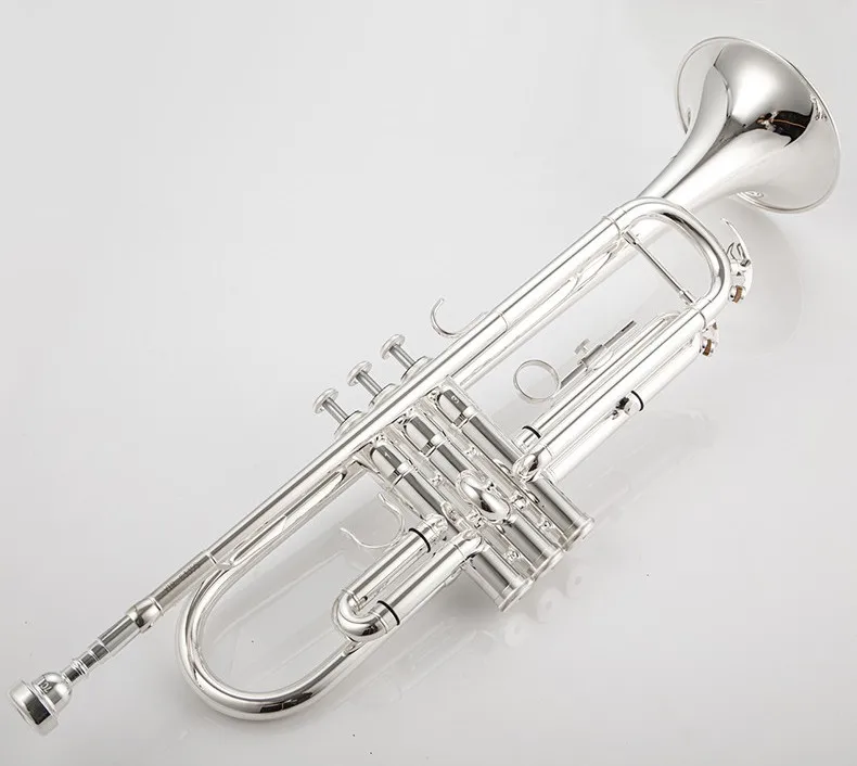 Made in Japan quality 6335 Bb Trumpet B Flat Brass Silver Plated Professional Trumpet Musical Instruments with Leather Case
