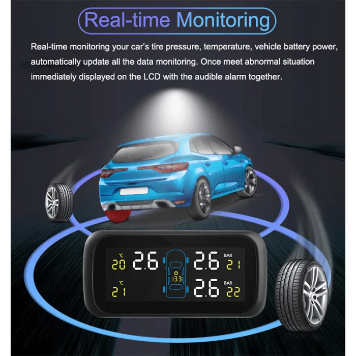 Автомобильная Беспроводная система контроля давления в шинах TPMS с 4 внутренними датчиками U903Z NJ88