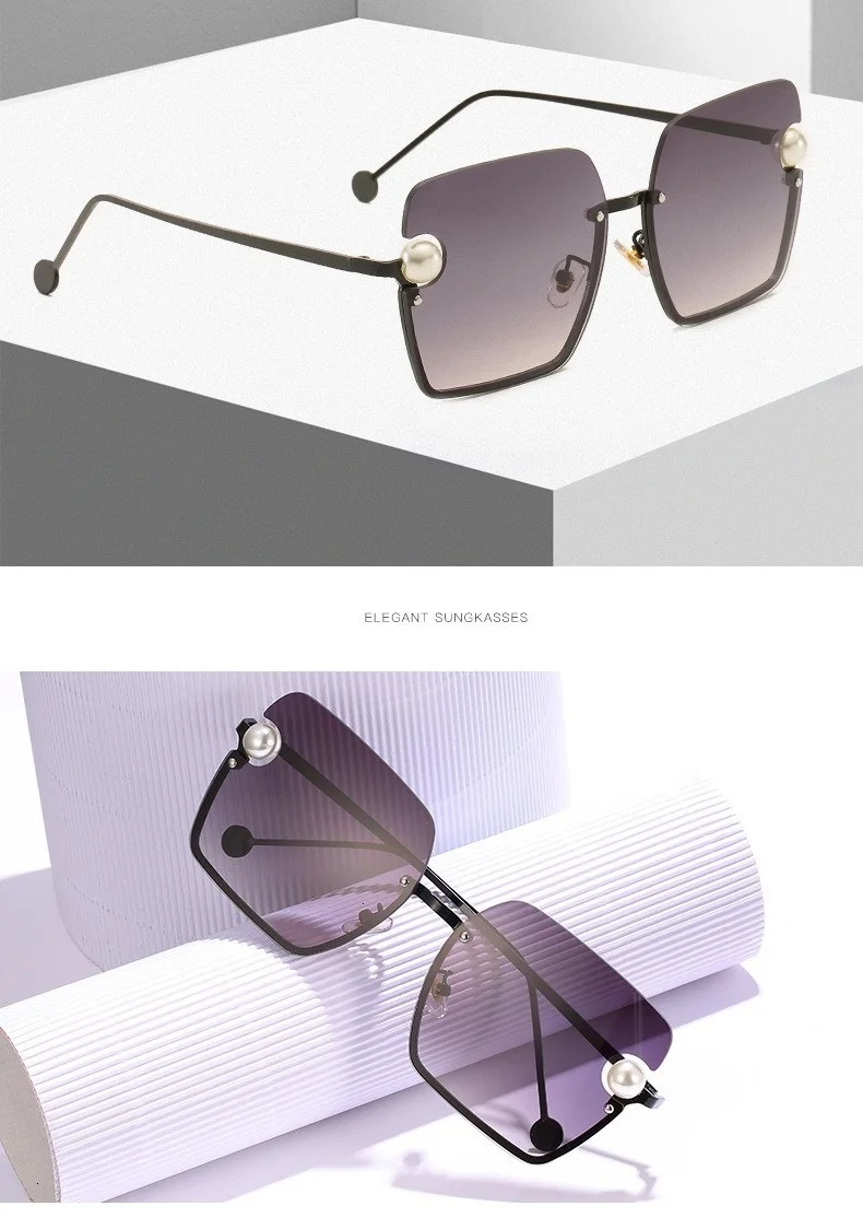 Квадратные большие белые жемчужные брендовые солнцезащитные очки для женщин, элегантные шикарные сексуальные солнцезащитные очки для женщин Ins, Новые Модные Винтажные оттенки