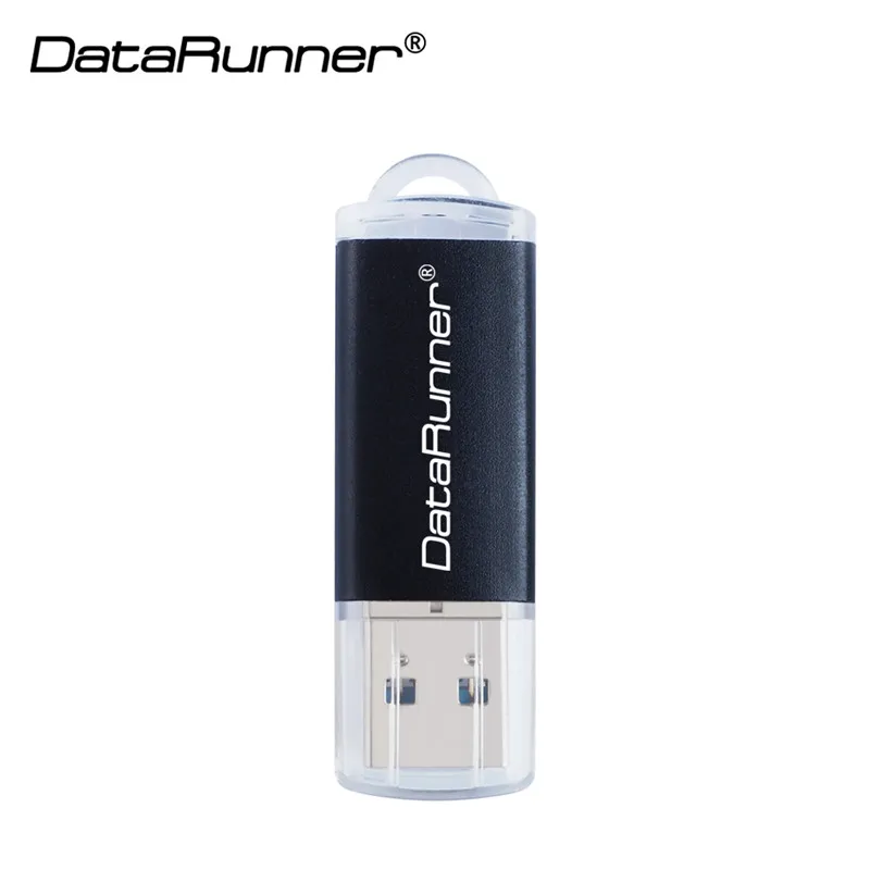 Черный Usb флеш-накопитель DataRunner 3,0, 128 ГБ, флеш-накопитель, 16 ГБ, 32 ГБ, 64 ГБ, 256 ГБ, портативные флеш-накопители, USB 3,0, карта памяти, флэш-диск - Цвет: Черный