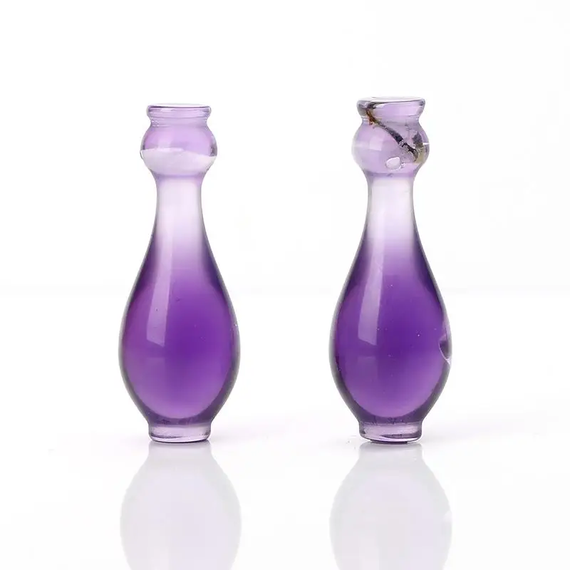 Драгоценный камень резная Ваза Аметист просверленные серьги пара 33x12 мм 9 5 г |