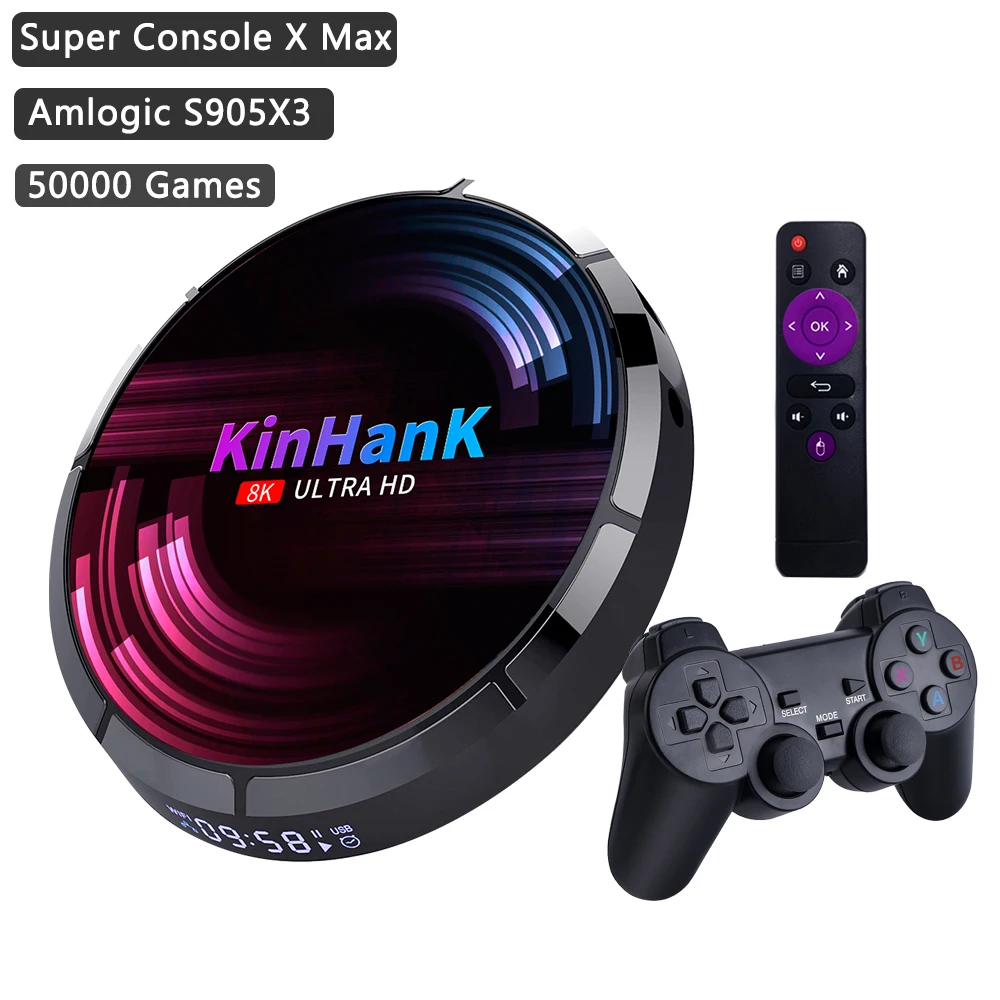 Retro Video Game Consoles Super Console X Max 4K HD Wifi With 50000+ Games  For PS1/PSP/N64/SS Game Player TV Box - AliExpress