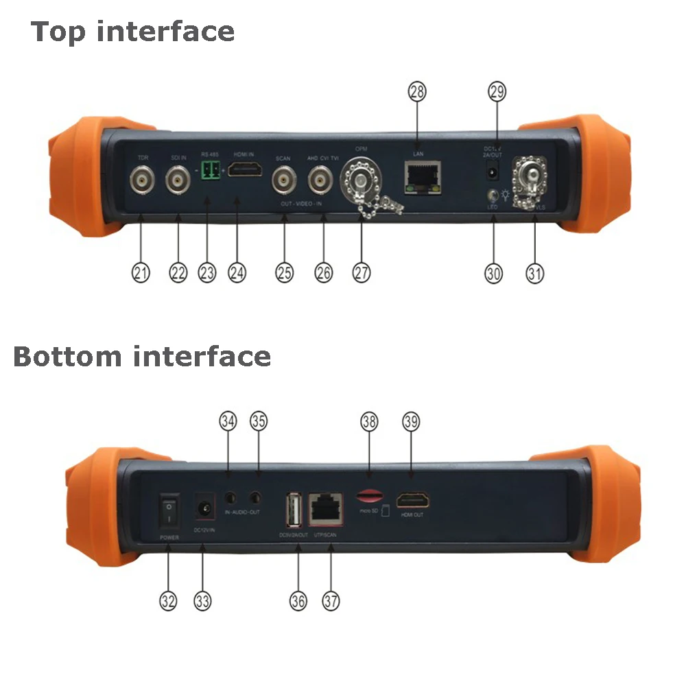  7 Inch IPS Touch Screen Tester 1080P HD LCD display Security CCTV Tester CVBS Monitor TVI CVI AHDCV - 4.00004E+12