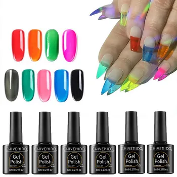 

9 Colors Nail Jelly Gel clear glazed nail polish gel amber nail polish, cured with UV / LED lamp for 1-2 minutes 8ml Y12.12