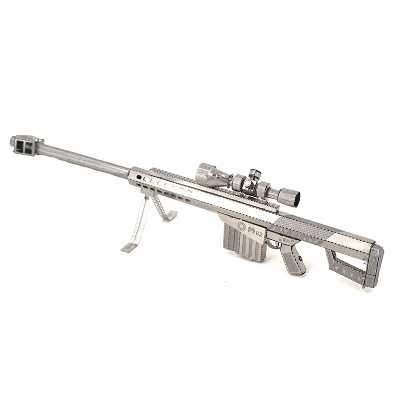 Снайперская винтовка Barrett 3D металлические пазлы цветной пистолет модели наборы