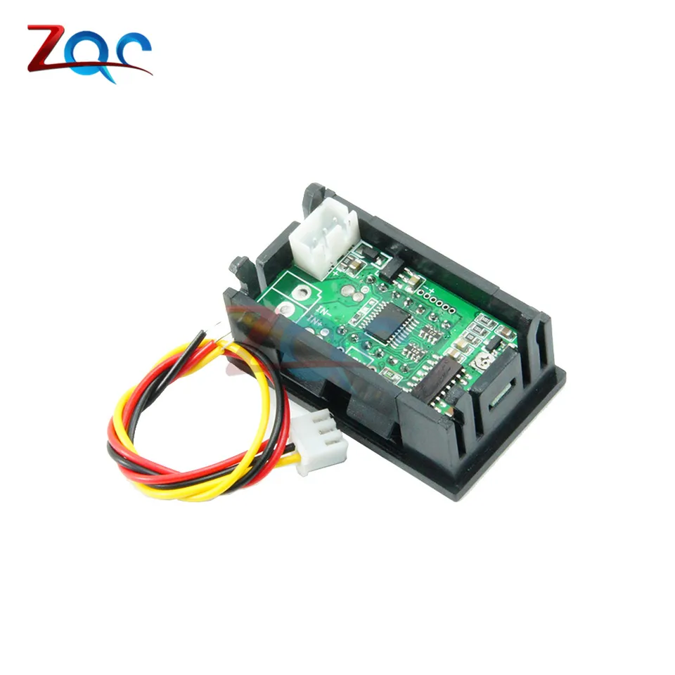 5 Voltmetri Digitali DC 2.4-30V 0.36'' LED – A Due Fili, Per Pannello, Batteria E Solare - 3