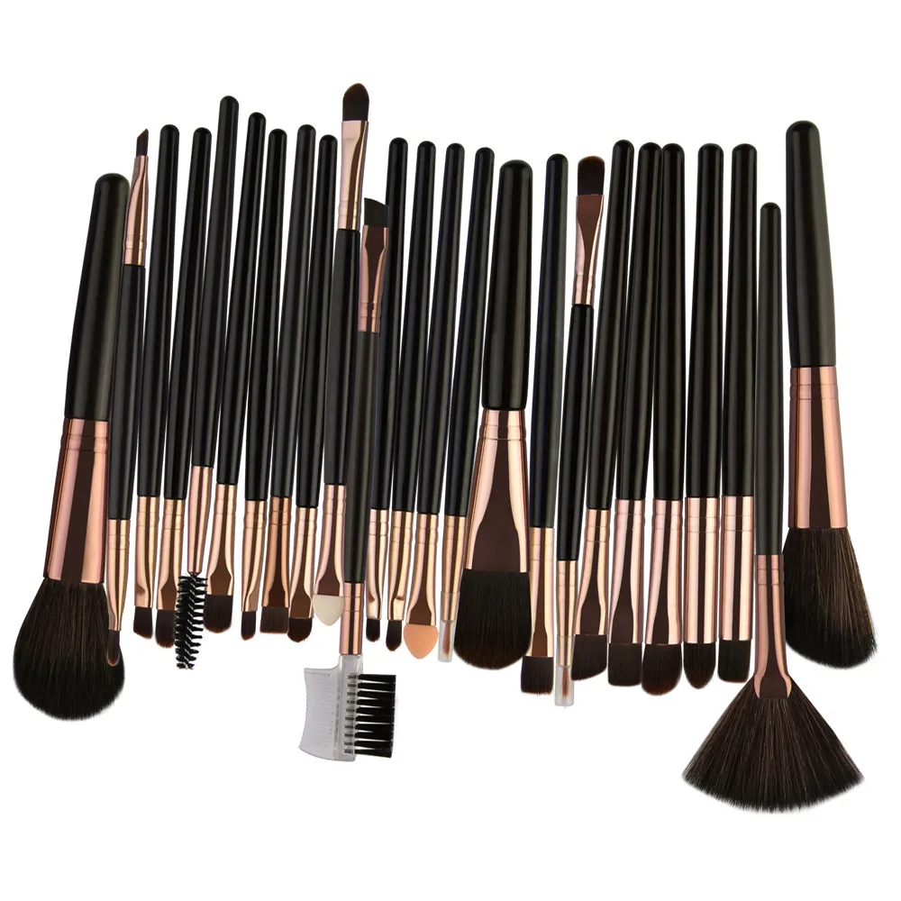 

25PCS Make Up Foundation brush Nylon eyeshadow eyebrow eyeliner soft Cosmetic Brushes Eye Shadow pinceis de maquiagem J905