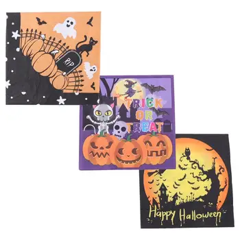 

3 Packages Halloween Party Napkins Halloween Decoration Party Supplies Halloween Themed Napkins for Party Party Decor Halloween