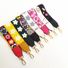 

Small Fresh Printed Bag Straps Sweet Flower Printed Decorative Straps Female Fashion All-match Hand Straps Bag Accessories