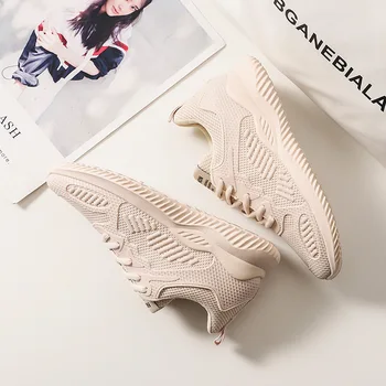 

Autumn Women Running Shoes Flat Fashion Women Socks Shoes Stretch Fly Spinning Woven Breathable Sports Shoes I3-56