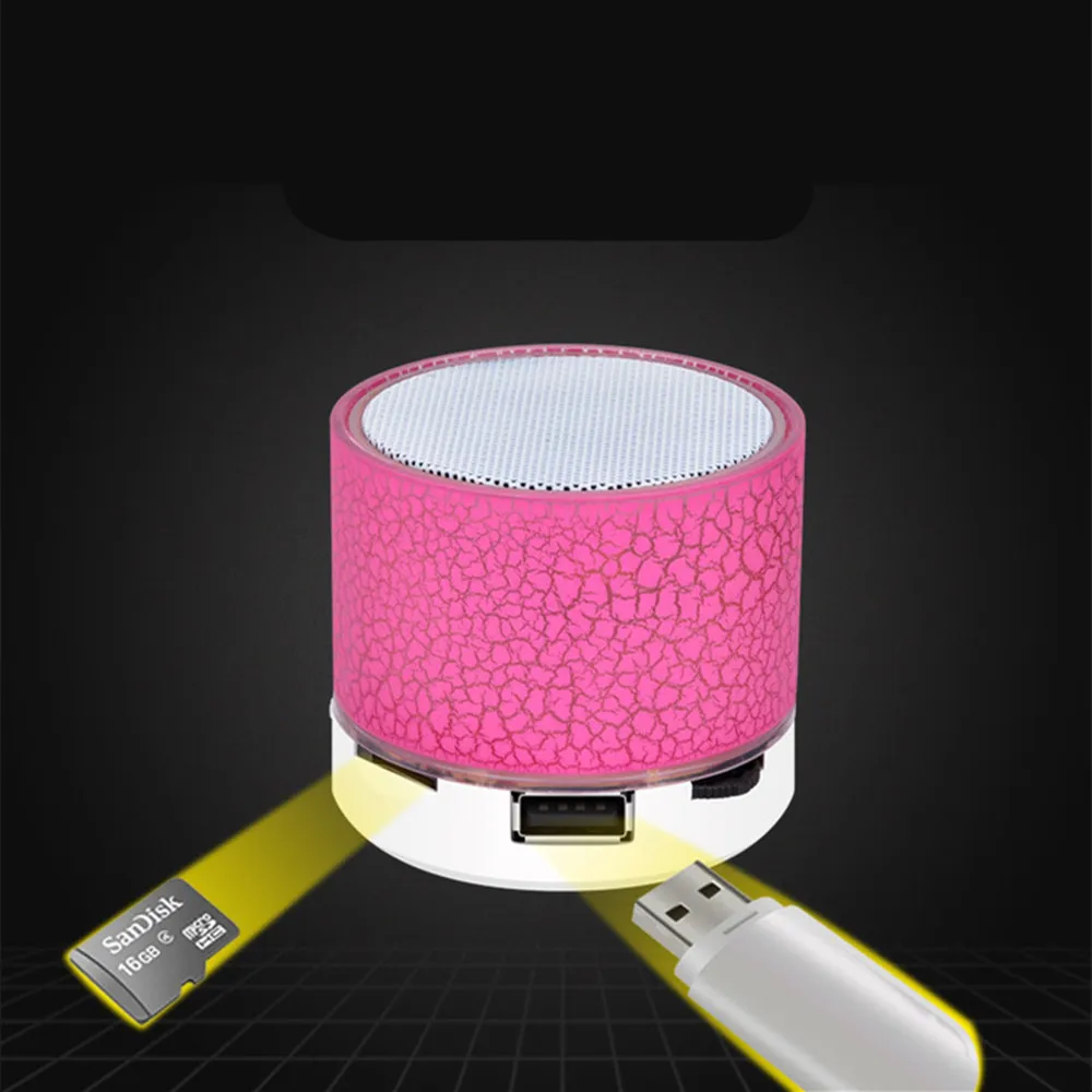 HYASIA беспроводной Bluetooth красочный свет небольшой трещины динамик ПК аудио мобильный телефон мини сабвуфер Поддержка TF карты/U диск/AUX