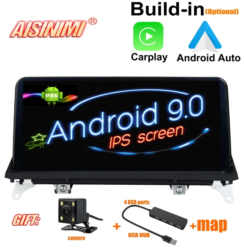AISINIMI Android 9 0 4G 64G Автомобильный Dvd Navi плеер для BMW X5 E70/X6 E71 2007 2010 CCC или CIC система