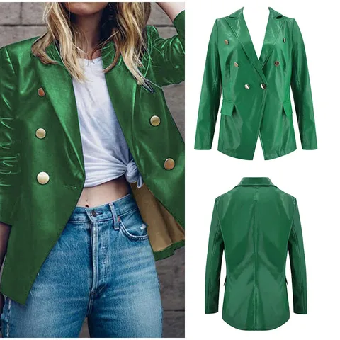 blazer feminino de couro