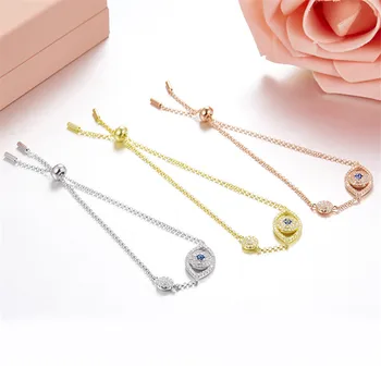 

France Famous Brand Jewelry 925 Sterling Silver lucky eye Bracelet For Women Men zircon Bracelet 925 Silver Bracelet Menottes
