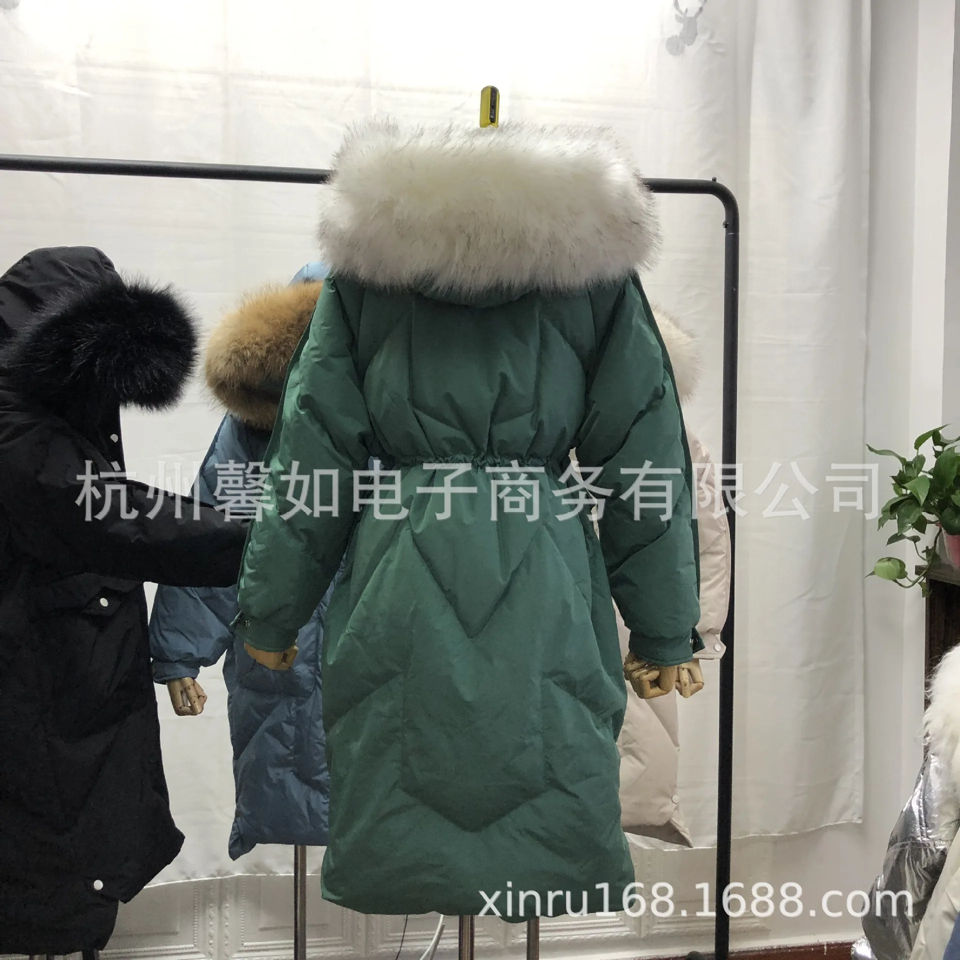 Новинка зимы продукты Южная Корея Dongdaemun Лисий меховой воротник из гусиного пуха Для женщин средней длины пуховик Для женщин платье