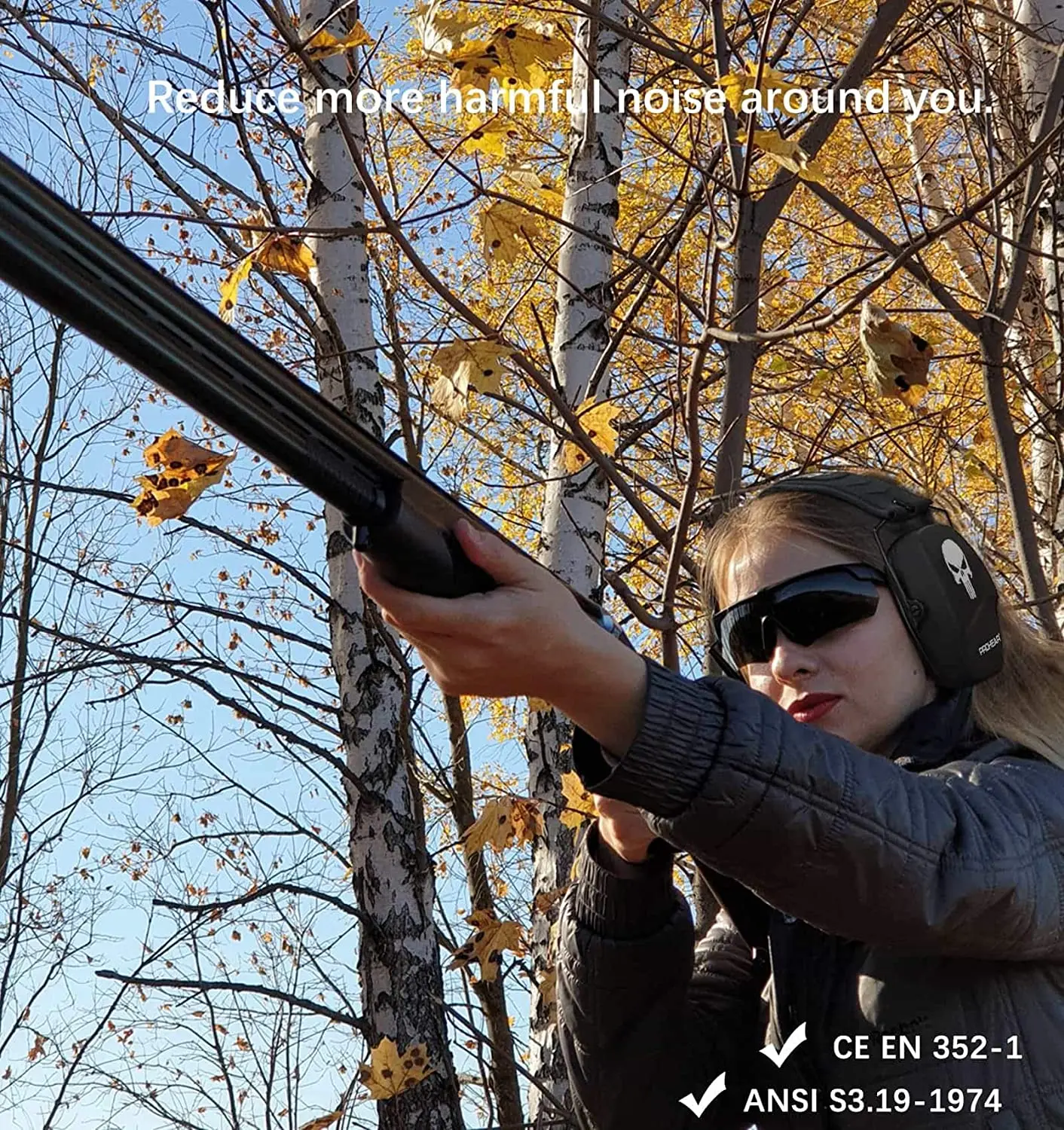 tiro earmuffs auditivos cranio dos desenhos animados 05