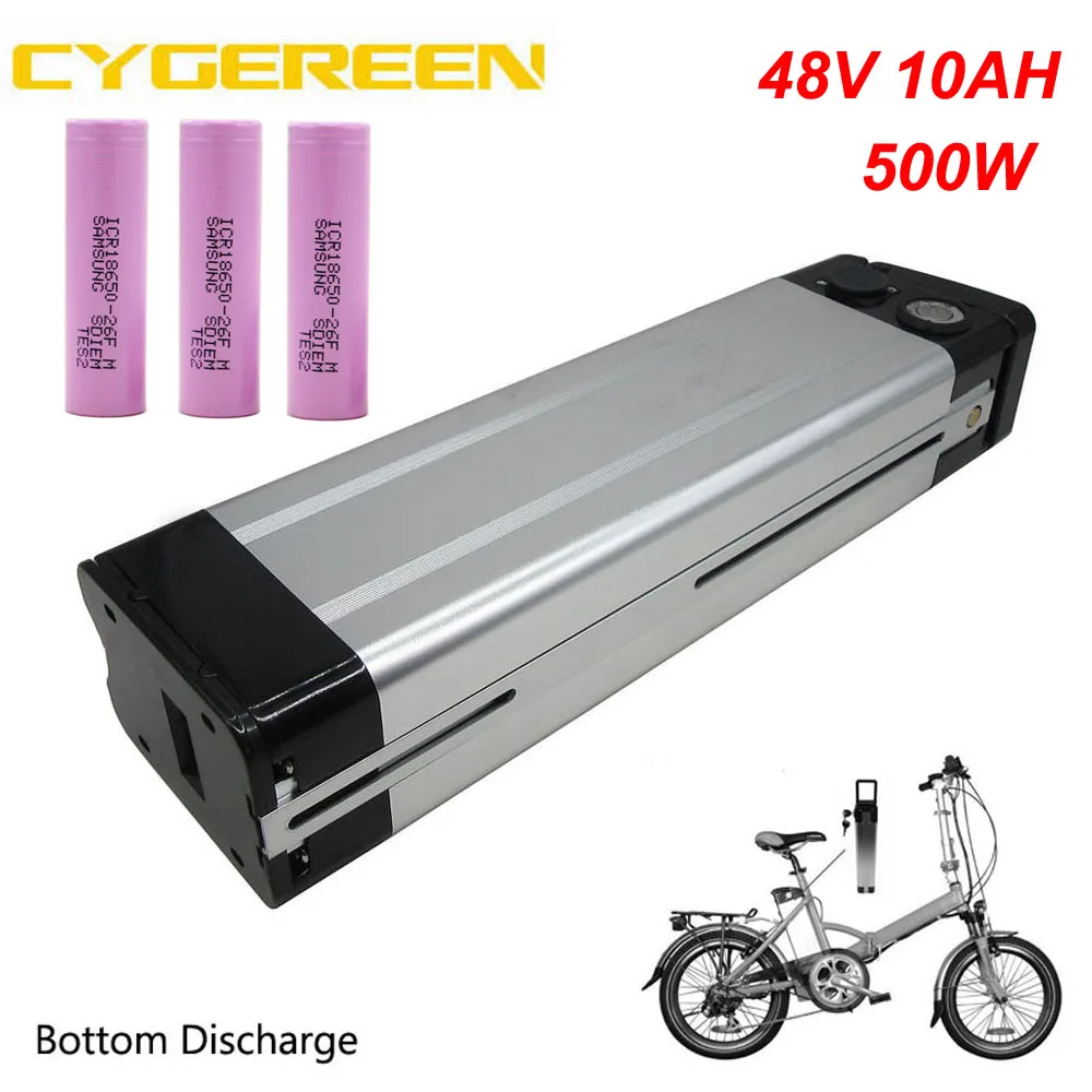 500W 48 V 10AH Электрический велосипед Батарея серебряные рыбы 18650 акумуляторная