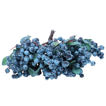 

10pcs Decorative Blueberry Fruit Berry Artificial Flower Silk Flowers Fruits For Wedding Home Decoration Artificial Plants(blue)
