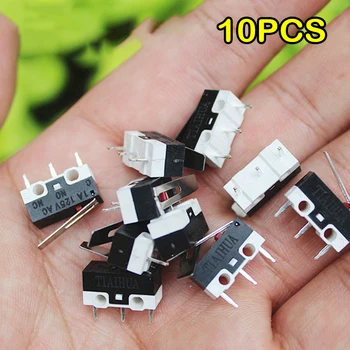 

10PCS Mini Micro Limit Switch NO NC 3 Pins PCB Terminals Normally Open Closed 1A AC 125V 110V Lever Action Push Microswitches