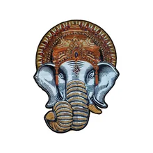 Beaded DIY Embroidered Handmade Beaded Elephant Clothes Patch Printed Embroidered Cloth Stickers Parches Iron on Patches