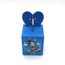 

6Pcs Disney Mickey Mouse Theme Design Candy Gift Box Kids Birthday Party decoration Disposable Family Party Candy Box Supplies